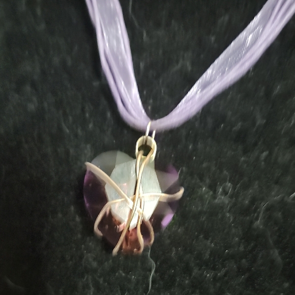 Purple Gemstone Pendant Necklace - Picture 5 of 5